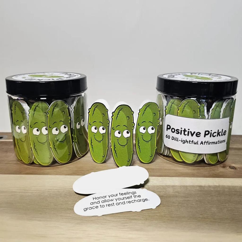 60 Positive Pickle Cards with Encouraging Quotes & Cute Illustrations | Heartwarming Gifts for Birthdays, Christmas, Graduation