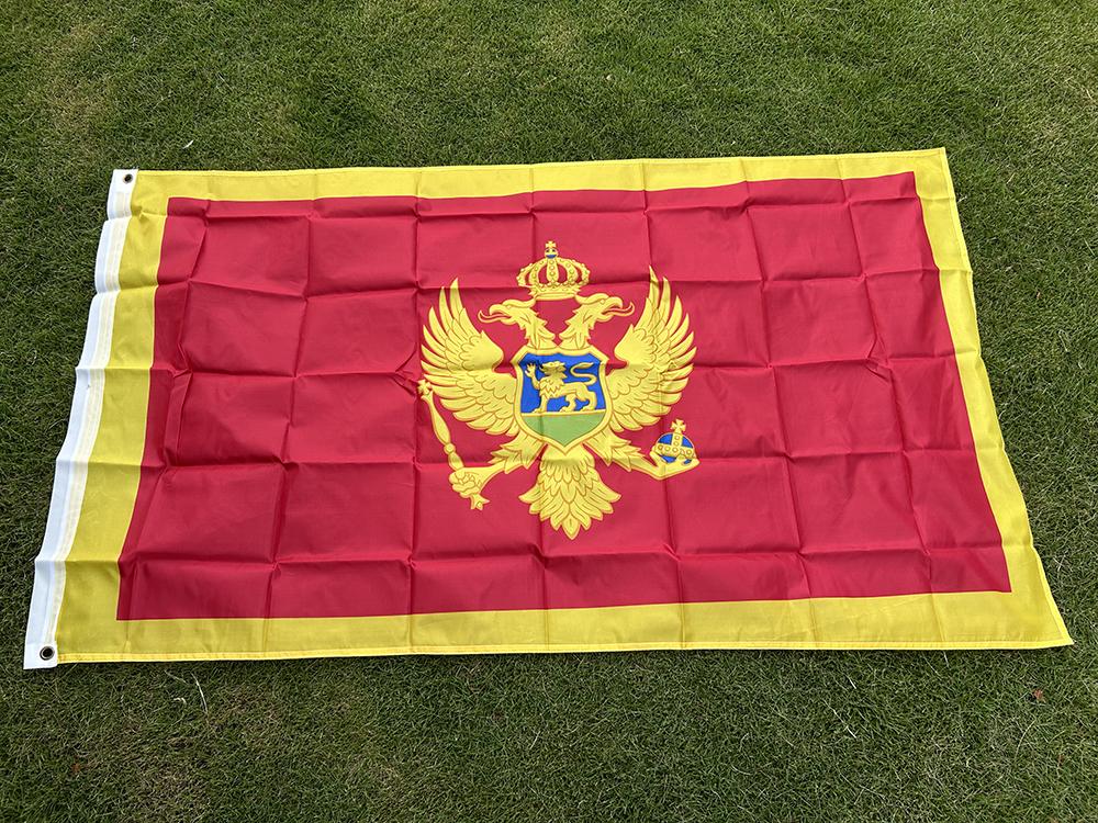 SKY FLAG Bandiera del Montenegro 3x5 piedi 90 X 150 cm Bandiera del Montenegro Poliestere Stampato Stendardo da Appendere per Decorazione Domestica