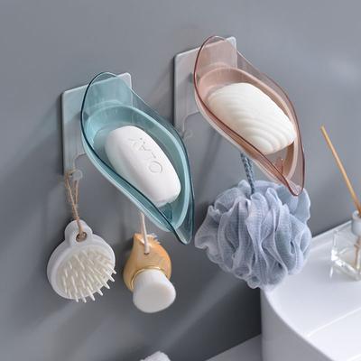 Soap Dish Soap Box Wall-Mounted Draining Bathroom Storage Rack Soap Holder Punch-Free