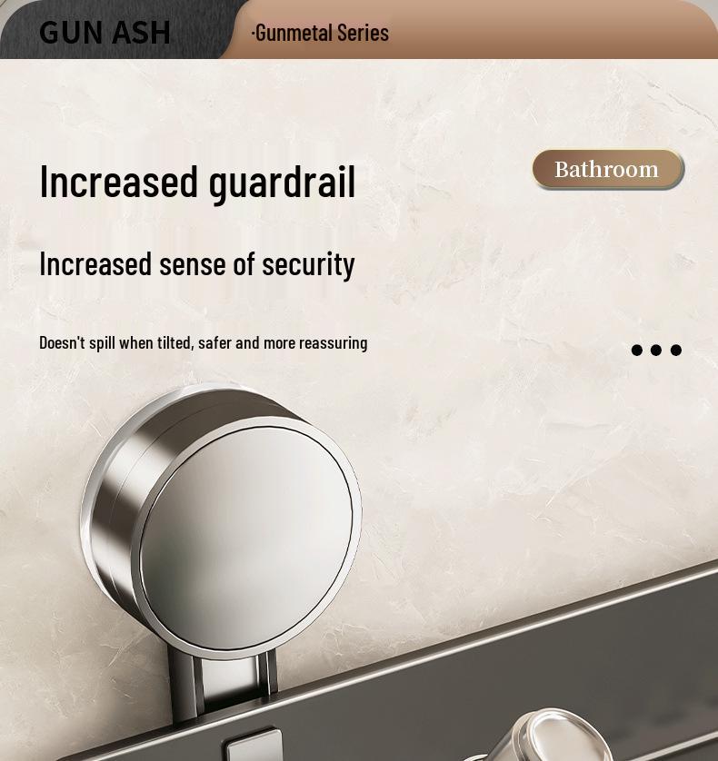 Badezimmer-Wandregal mit Saugnapf ohne Bohren