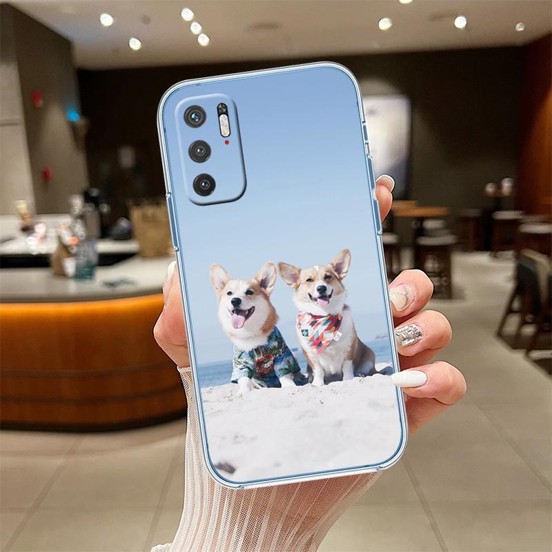 UP23 Cute Corgi dog Transparent Phone Case for Samsung Galaxy A04 A04S A14 A23 A34 A54 M23 M33 M52 M53