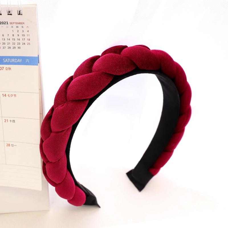 Fluwelen Gevlochten Haarband Hoofdband voor Vrouwen Meisjes Haaraccessoires
