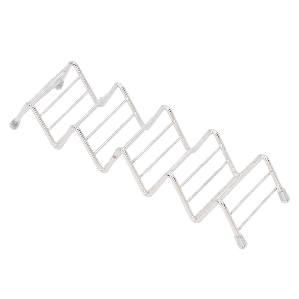 Taco Holder Stainless Steel Thin Pancake Stand Rack Wavy Shape Taco Tray for Restaurant Party