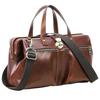 14.2-inch Business Computer Bag With Iron Dumpling Lock Retro Genuine Leather Handheld Diagonal Span Briefcase