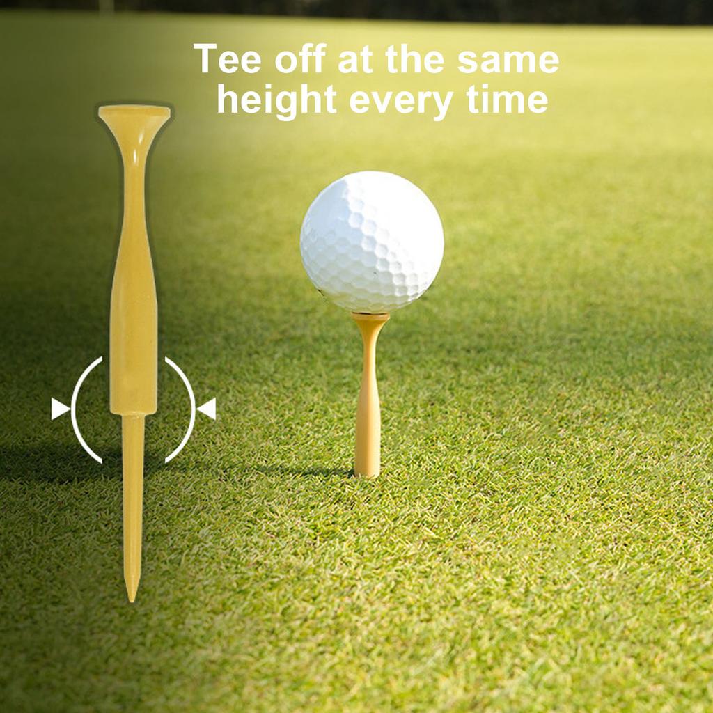 8 Pcs Course Ball Tee Baseball Bat Shape Wood Color Sturdy Lightweight Plastic Course Ball Holder