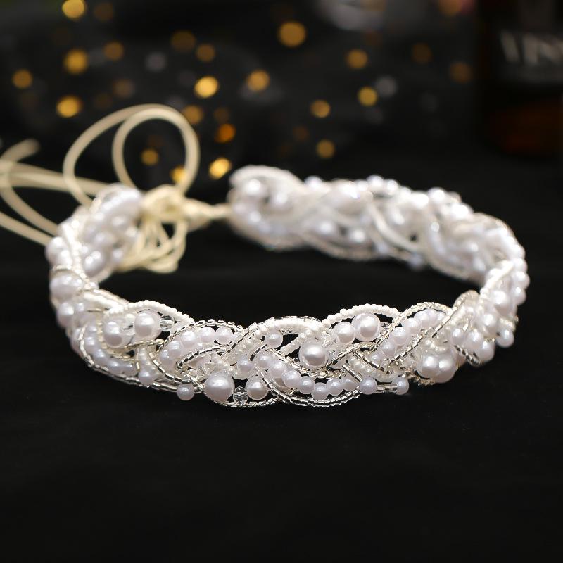 Tuanming Pearl Headband Hair Rope: Elegant Daily Hair Accessories for Weddings and Photoshoots