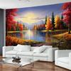 Serene Dreamy Mountain Landscape River Tapestry Wall Hanging Art for Living Rooms Bedrooms Home Decor Nature-Inspired Design