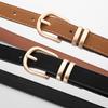 Pin Buckle Business Waist Belt Luxury Design Frosted Waistband Suede Leather Belt  For Women