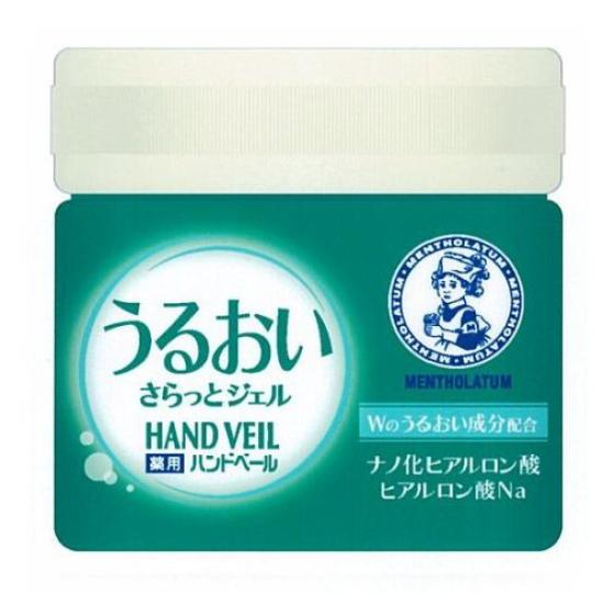 

Mentholatum Medicated Hand Veil Moisturizing Gel with Two Types of Hyaluronic Acid and 90g (Jar) Plant-Based Collagen,