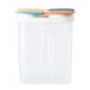 Transparent Five-Grain Storage Jar with Moisture-Proof, Sealed, Compartmented Flip-Top