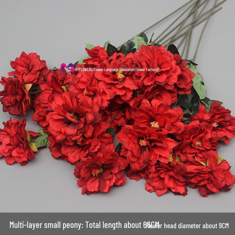 Wine Red Artificial Floral Bouquet - Chinese Wedding & Engagement Ceiling Decoration