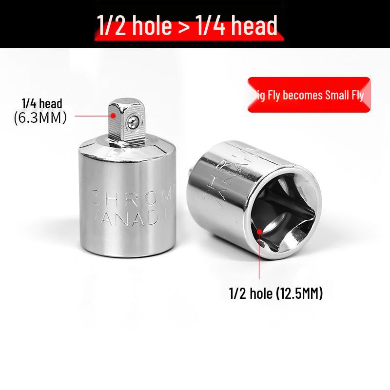 Ratcheting Wrench Socket Adapter Set: 1/4, 3/8, 1/2 inch Interchangeable Converters
