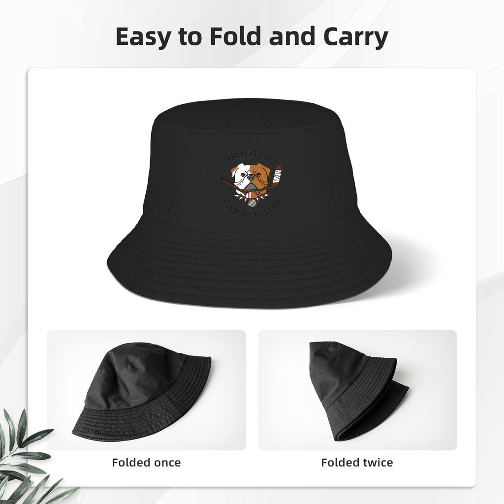 Property of Sudbury Bulldog Letterkenny Bucket Hat Panama Bob Hats Outdoor Reversible For Summer Beach Fishing Fisherman Caps