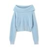 Jill by Jill Stuart Alpaca Con Lame Knit Blue Women's Sweater,