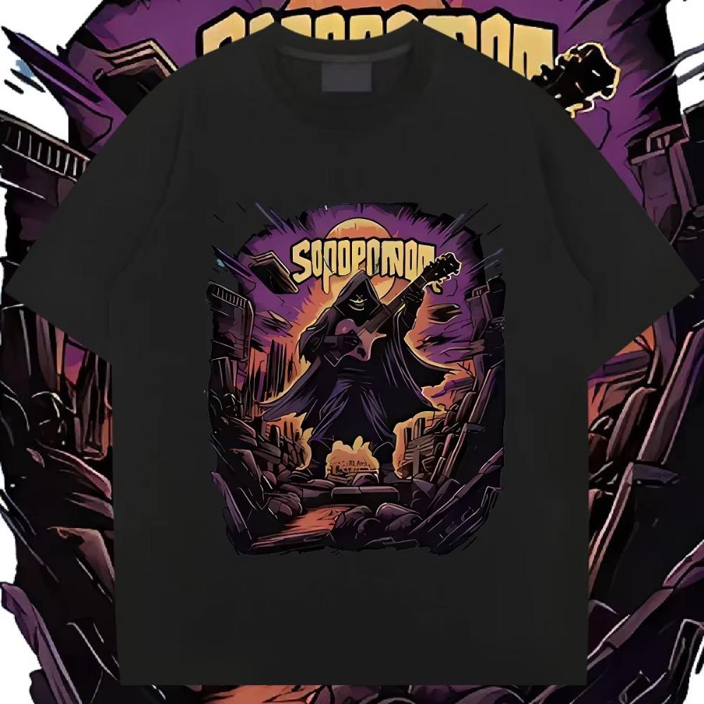 

Футболка Skeleton Wanderer Свободные топы с круглым вырезом Хип-хоп Мужская летняя футболка Высококачественные футболки Повседневная одежда оверсайз XXXXXL чёрный