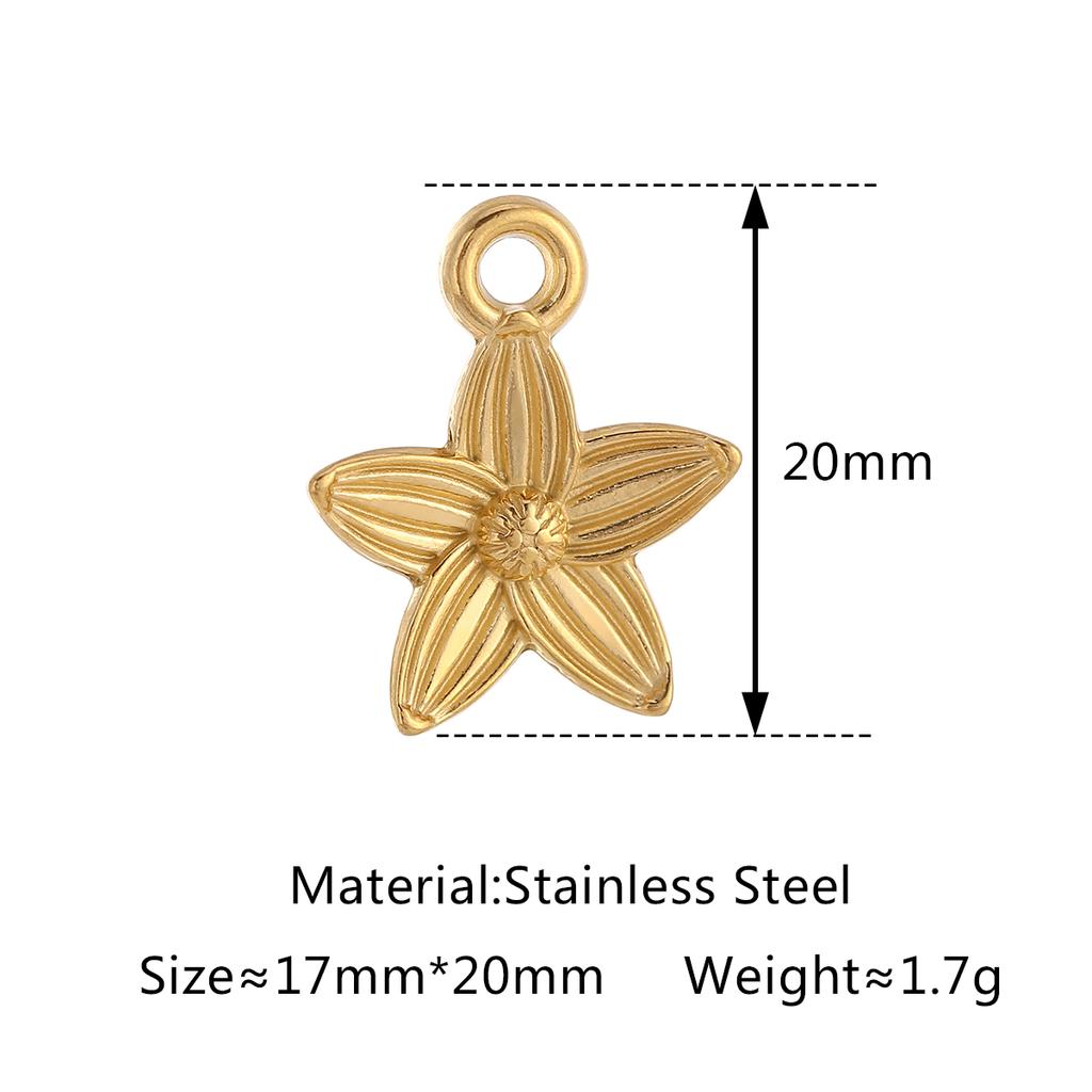 3Pcs Bowknot/Angel/Four Leaf Clover/Flower Charm Stainless Steel Pendant DIY Handmade Craft Necklace Bracelet Jewelry Making