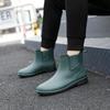 Regenschuhe Herren Gummischuhe Mittelschaft Rutschfest Wasserdicht Gummistiefel Wasserschuh Abdeckung Schuhe Anglerschuhe Autowäsche Arbeitskleidung Herren Gummischuhe