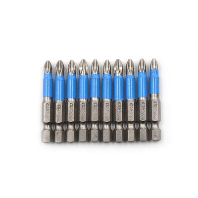 1 Stück 1/4 Zoll Sechskant-Schraubendreher-Bits mit magnetischer, rutschfester Spitze und großer Reichweite, PH2, Länge 50 mm, einseitig, Elektrowerkzeuge