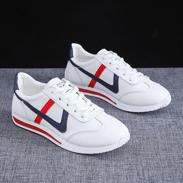 New Soft Leather Shoes Women Flats Spring Autumn Casual Shoes For Women  Comfortable Female White Shoes Girl Student Sneaker