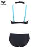 Damski Kostium Kąpielowy Letni Strój Plażowy Bikini z Wiązaniem na Szyi Push Up Bandażowy Strój Kąpielowy