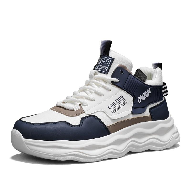 New Men's Shoes Autumn Breathable High-top Sports Shoes for Teenagers Versatile Thick-soled Shoes Walking Work Sneakers for Man