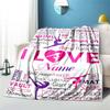 Love Dancing Customize Your Name Blanket Used For Chair Office Sofa Bed Camping Soft And Warm Giving Friends And Relatives Birthday Graduation Gift