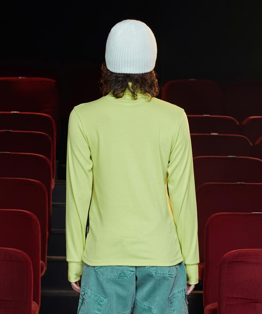 UNALLOYED Turtleneck Knit T-Shirt / Lime