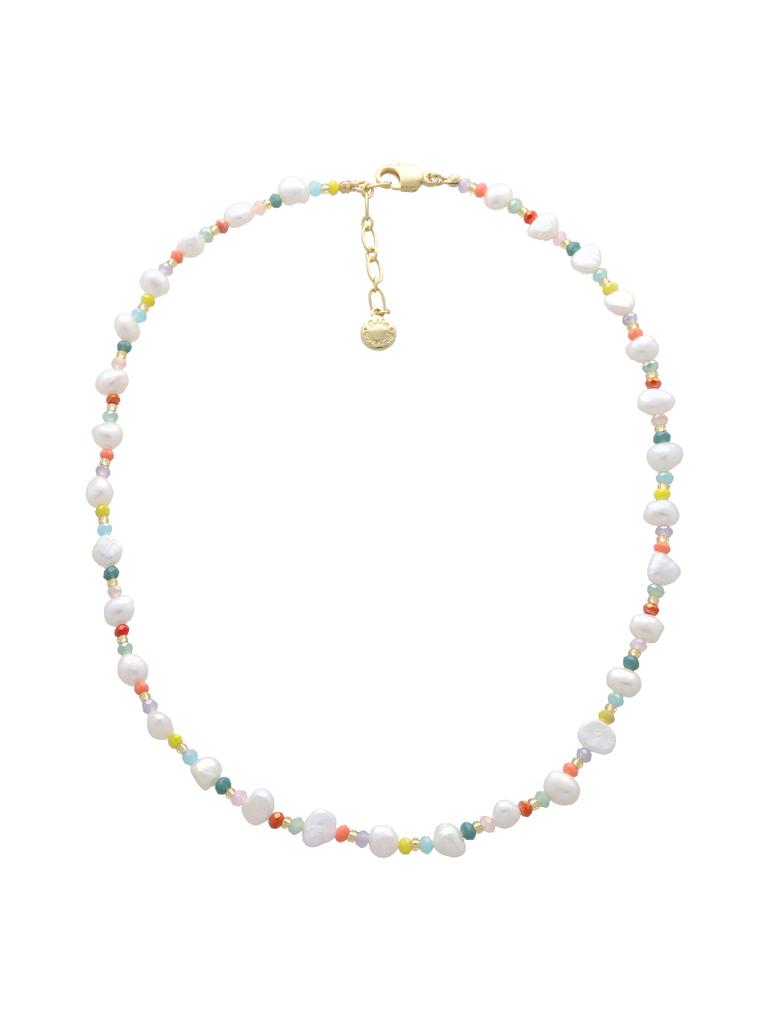 Rita Monica Vivid Bead Pearl Necklace L