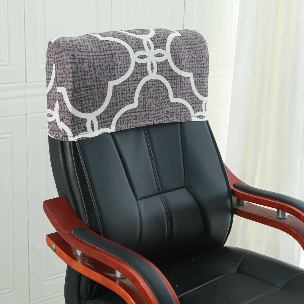 Elastic Boss Chair Headpillow Case Office Chair Cover Swivel Chair Headpillow Case Computer Chair Headpillow Seat Dustproof Head Cover