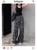 Pantalones Cargo Retro Camuflaje de Talla Grande para Mujer - Sueltos, Largos hasta el Suelo, Llegada Verano 2025