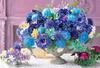 Epoch 1053 Super Small Piece Jigsaw Relaxing Blue Includes and Score Ticket Puzzle, Flower/Garden, (26x38cm), 31-021, Glue, Spatula,