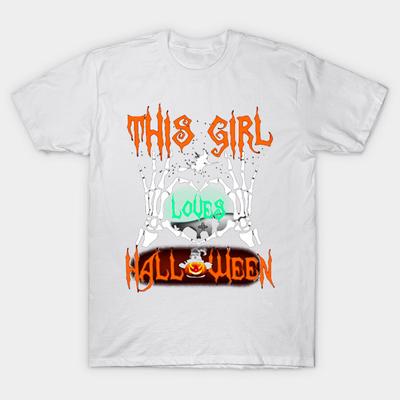 T Shirt Women Amazing This Girl Loves Halloween Tshirt Harajuku Print Kawaii Tshirt Summer Short Sleeve Female T-Shirt Top Tee