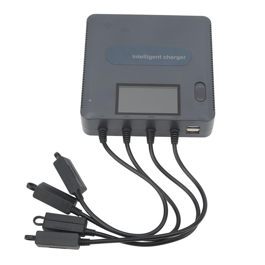 LCD Display Battery Charger Fast Charging Smart Battery Charging Hub for DJI Mavic AIR 2 Mavic AIR 2S UAV Grey 100‑240V