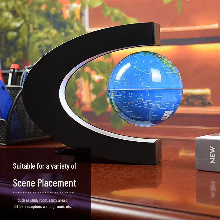 High-End Magnetic Levitation Globe: Creative Black Technology Home Décor and Unique Birthday Gift