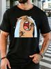 Crying Capybara Meme Unisexs T Shirt Cotton Short Sleeve Crew Neck Casual Oversized Animal Graphic Tee Summer Male Street Top Gift