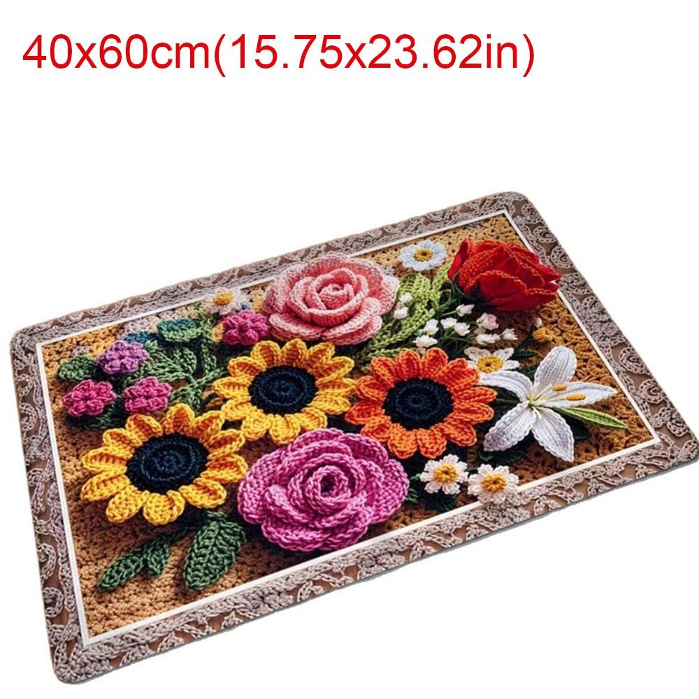 

Мягкий пионовый коврик для пола, специальная форма дверного уплотнителя, цветочный ковер для гостиной, чайный столик, прикроватная тумбочка 40x60cm