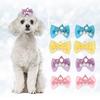 20pcs Dog Pet Puppy Crown Hair Bows Rubber Bands Grooming Accessories
