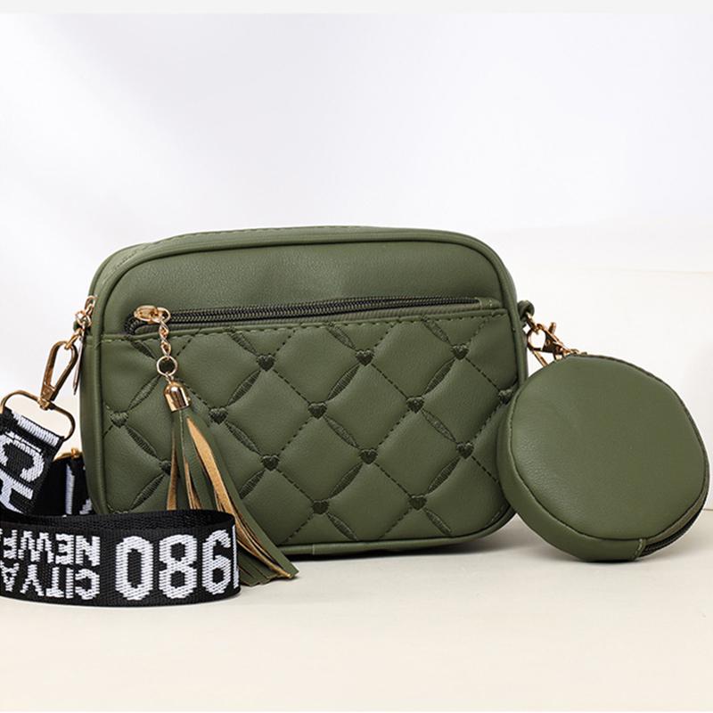 

Женские модные сумки из искусственной кожи с вышивкой, женские квадратные сумки, брендовые дизайнерские сумки на молнии, женские сумки через плечо 20x8x15cm зелёный