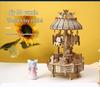 Handmade Wooden Carousel Jigsaw Puzzle Toy – Educational Ornament for Children