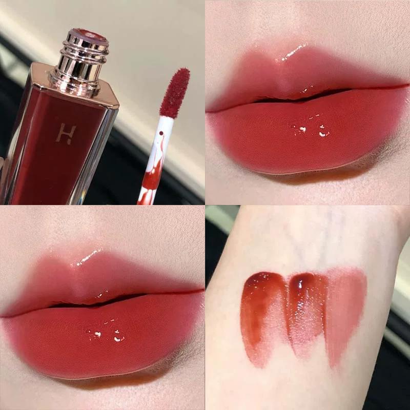 Water-Gloss Peach Jelly Ins-Style Ultra-Soft Plump Lip Mirror Lip Gloss Clear and Moisturizing Lip Balm Student Party Pure Desire Lipstick
