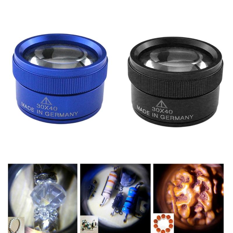 30x Optics Loupes Magnifier Loop Microscope Magnifying Glass Lens Portable for Jeweler Coins Stamps