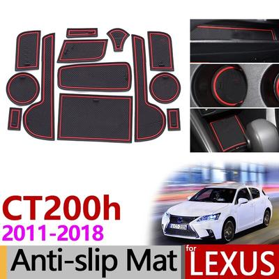 Anti-Slip Gate Slot Mat Rubber Coaster for Lexus CT200h 2011 2012 2013 2014 2015 2016 2017 2018 A10 Lexus CT 200h Accessories