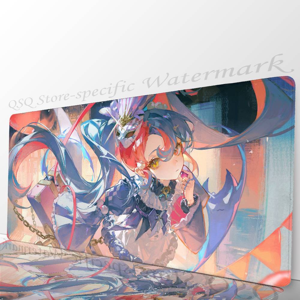 ROCCIA Anime Game W-Wuthering Waves Mousepad Mouse Mat Desk Mat With Pad Gaming Accessories Prime Gaming XXL Keyboard Pad Padd