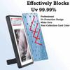 2-in-1 PSA/CGC Graded Card Protective Box Transparent UV Protection Metal Magnetic Case Double-sided Glass with Stand