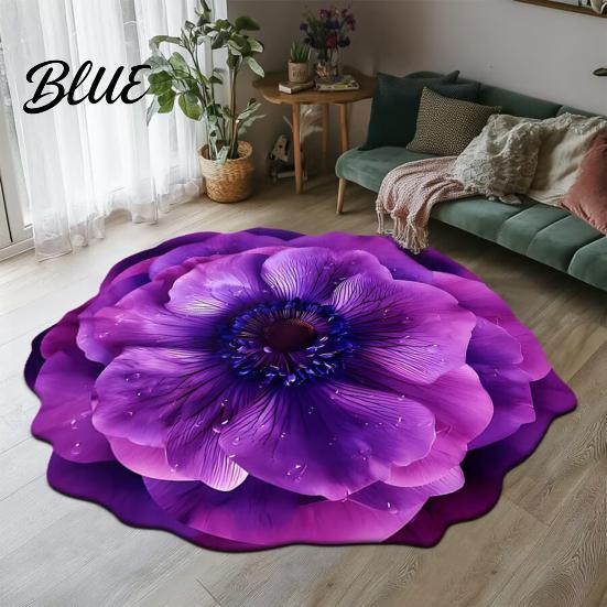 High Absorbency Bath Realistic Anti-slip Rug Anti-Slip Flower Bathroom Mat 3D Absorbent Floor Area