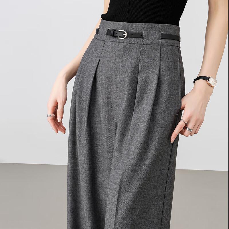 Shangdubila Women's Spring Loose Straight Wide-Leg Casual Pants
