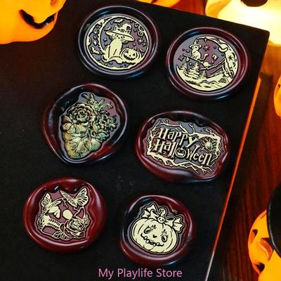 Halloween Series Wax Seal Stamp Witch Sealing Wax Stamp for Letter Decorations