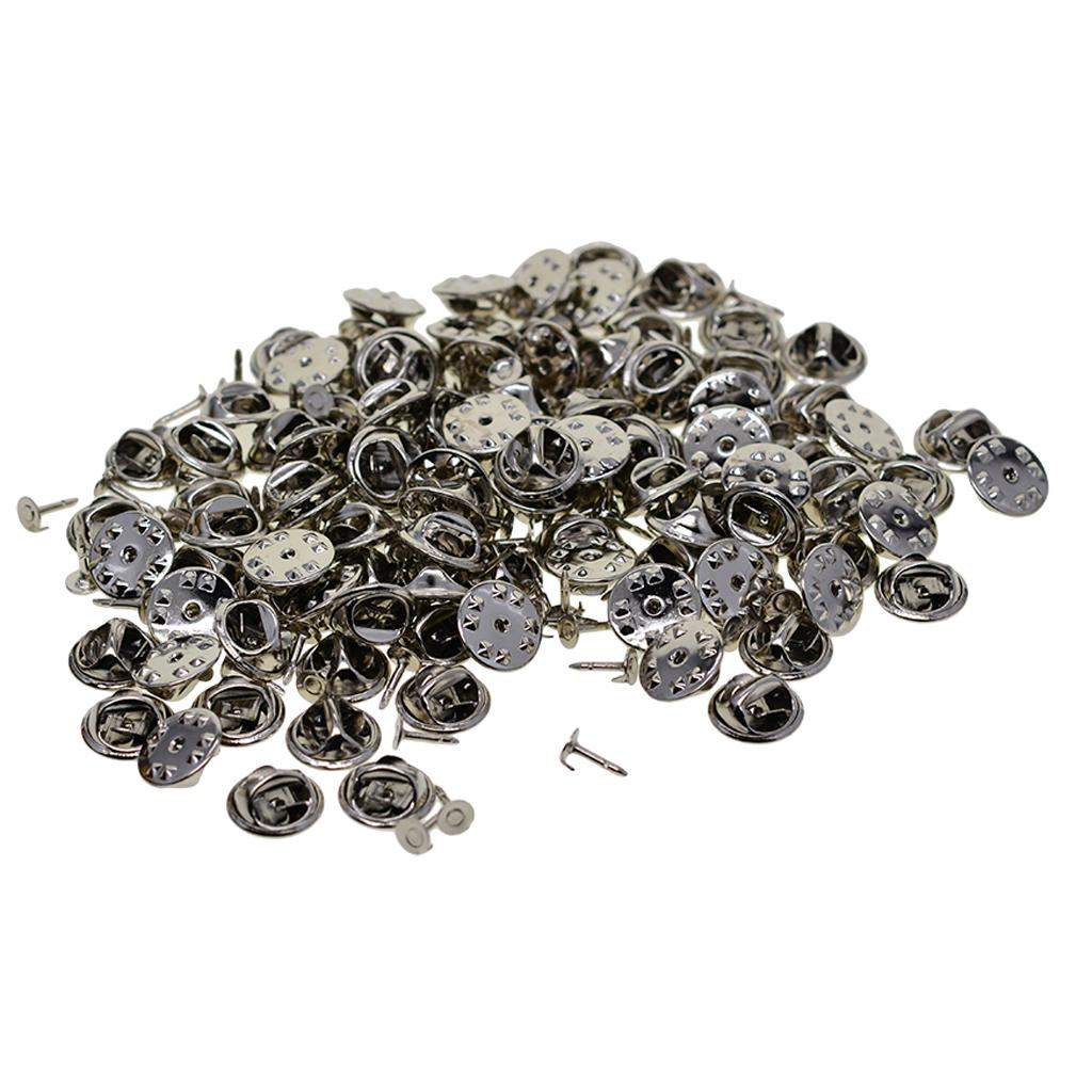 100 sád DIY kravatové pripináčiky motýľ špendlíky na chrbte brošňa Findings Silver