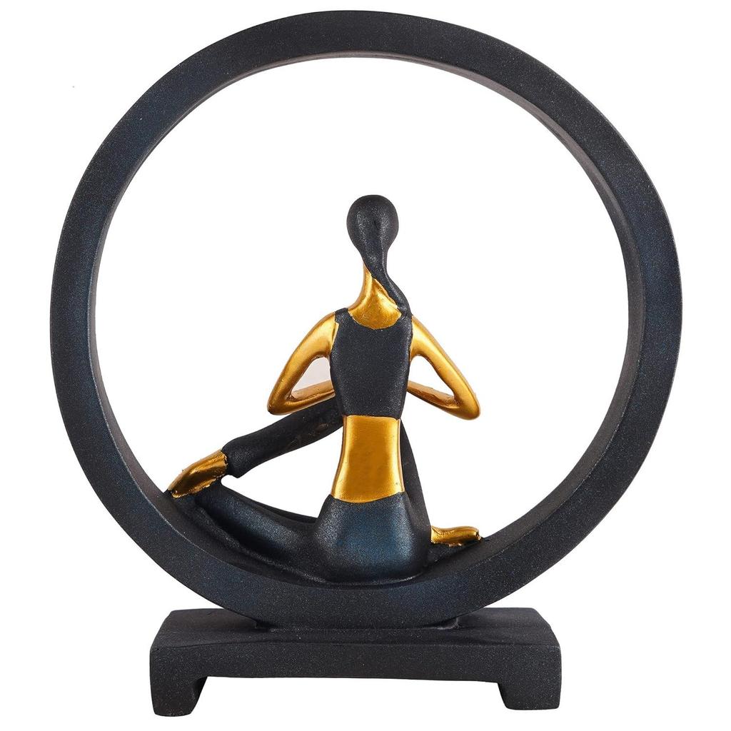 Resin Yoga Lady Home & Office Decor Showpiece (Fantasy,), Multicolour