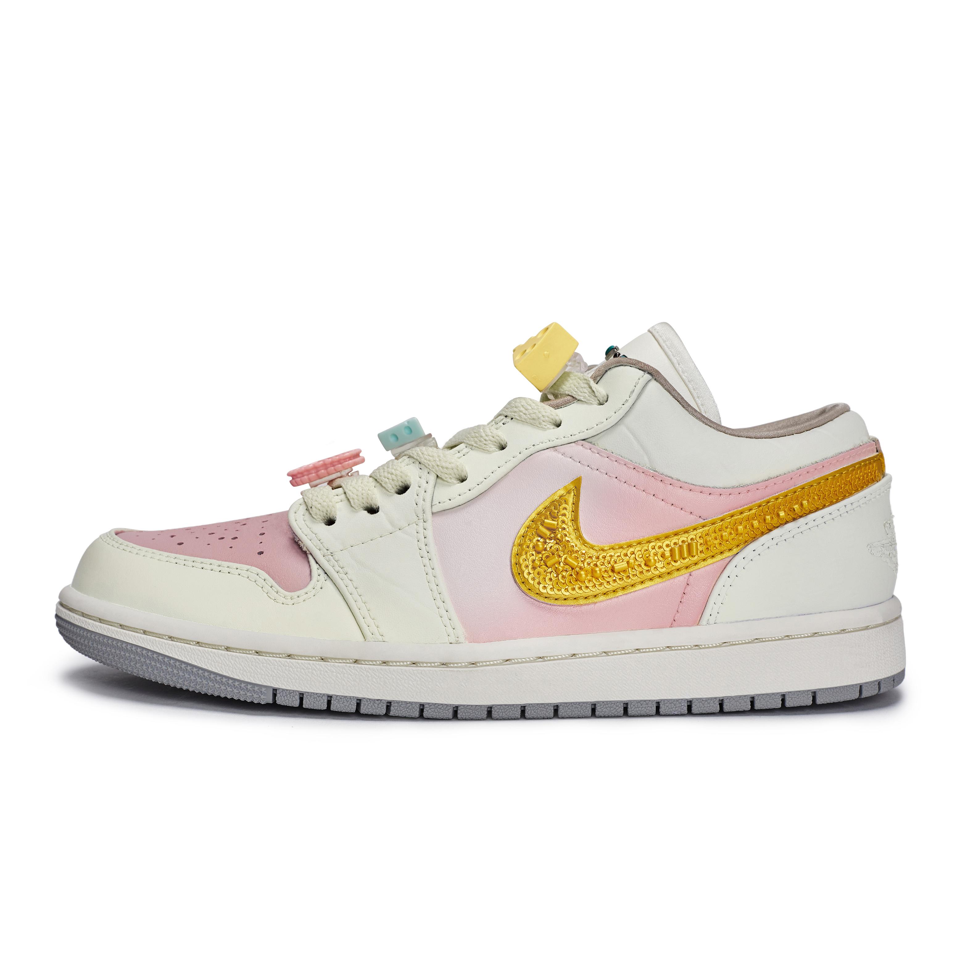 

Jordan Air Jordan 1 Vintage Basketball Shoes Women s Low Top Beige/Pink/Yellow IH7323-100(TeamR-) 38.5